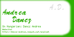 andrea dancz business card